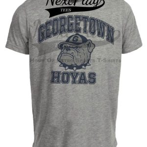 Georgetown Hoyas Retro Basketball 1984 Artwork Heather Gray Sublimated T-Shirt