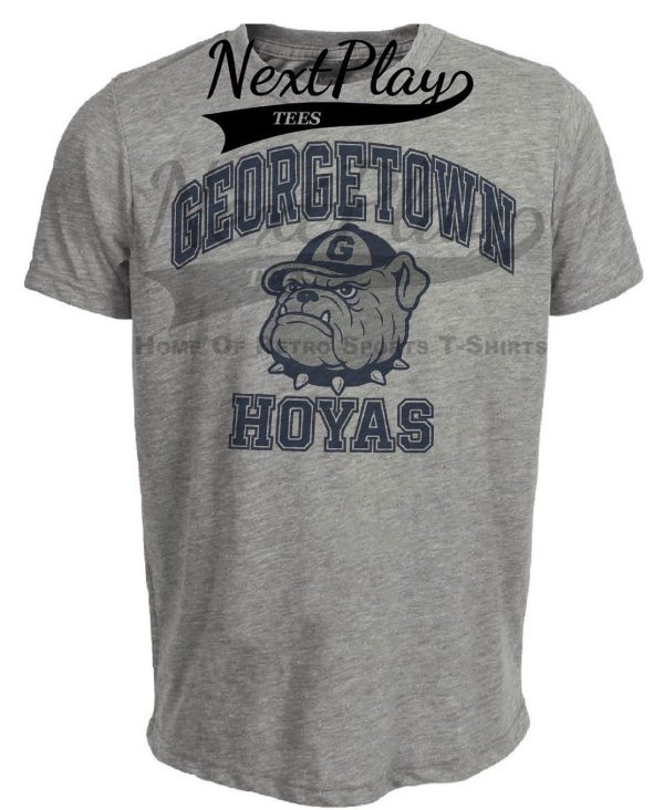 Georgetown Hoyas Retro Basketball 1984 Artwork Heather Gray Sublimated T-Shirt