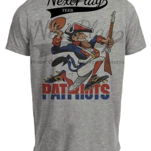 New England Patriots Retro Football 1993 Artwork Heather Gray Sublimated T-Shirt
