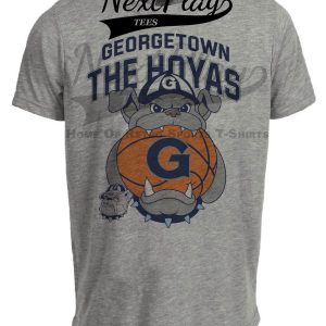 Georgetown Hoyas Retro Basketball 1995 Artwork Heather Gray Sublimated T-Shirt