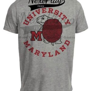 Maryland Terrapins Retro Artwork Heather Gray Sublimated T-Shirt