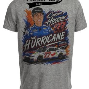 Carson Hocevar The Hurricane Retro Racing Gray Sublimated T-Shirt