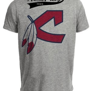 Cleveland Indians Tribe Feathers Retro Baseball Gray Sublimated T-Shirt