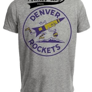 Denver Rockets Retro Basketball 1972 Artwork Heather Gray Sublimated T-Shirt