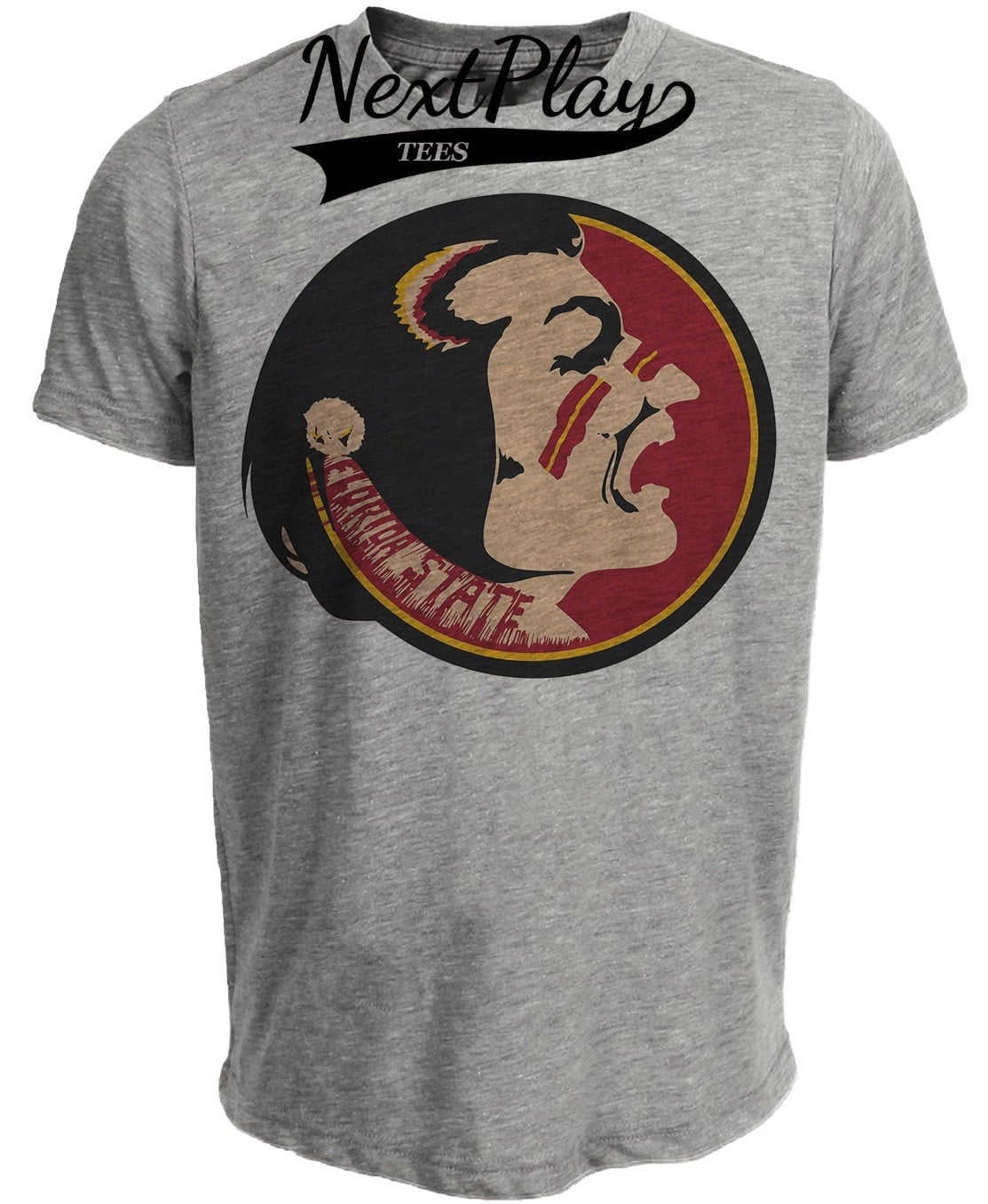 Florida State Seminoles Retro 1976 Artwork Gray Sublimated T-Shirt