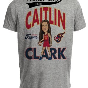Indiana Fever Caitlin Clark Retro Basketball Gray Sublimated T-Shirt