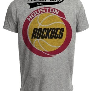 Houston Rockets Retro Basketball 1972 Artwork Heather Gray Sublimated T-Shirt