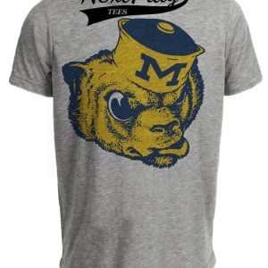 Michigan Wolverines Retro 1948 Artwork Gray Sublimated T-Shirt