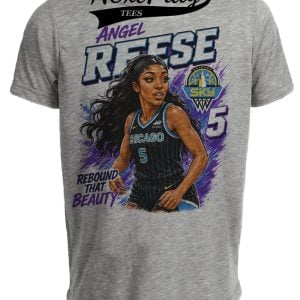 Chicago Sky Angel Reese Retro Basketball Gray Sublimated T-Shirt