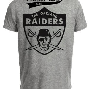 Oakland Raiders Retro Football 1963 Artwork Heather Gray Sublimated T-Shirt