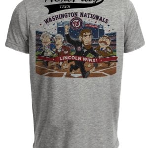 Washington Nationals Presidential Race Lincoln Retro Baseball Gray Sublimated T-Shirt
