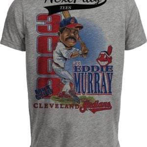 Cleveland Indians Eddie Murray 3000 Hits Retro Baseball Gray Sublimated T-Shirt