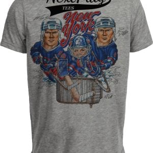 New York Rangers Messier Richter Leech Retro Hockey Gray Sublimated T-Shirt