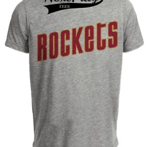 Houston Rockets Retro Basketball 1991 Jersey Lettering Gray Sublimated T-Shirt