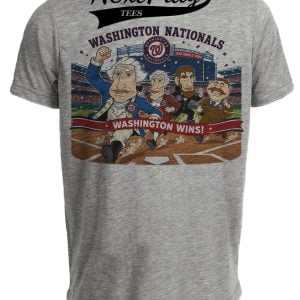 Washington Nationals Presidential Race George Retro Baseball Gray Sublimated T-Shirt