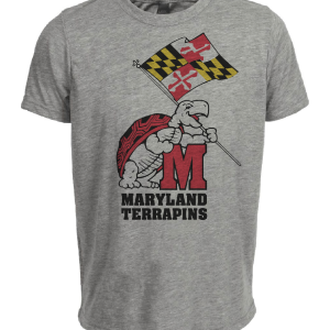 Maryland Terrapins Retro 1988 Artwork Heather Gray Sublimated T-Shirt
