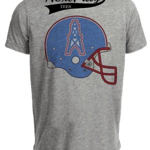 Houston Oilers Retro Football 1973 Artwork Heather Gray Sublimated T-Shirt