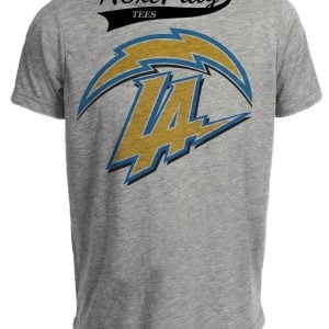 Los Angeles Chargers LA Bolts Retro Football Gray Sublimated T-Shirt