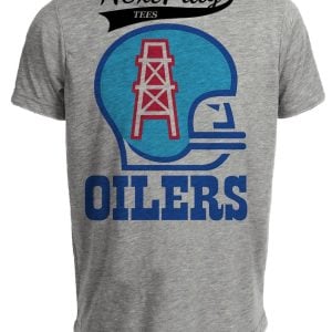Houston Oilers Retro 1965 Artwork Football Gray Sublimated T-Shirt