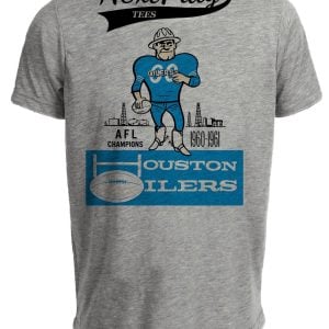 Houston Oilers AFL Champions Retro 1960 Football Gray Sublimated T-Shirt