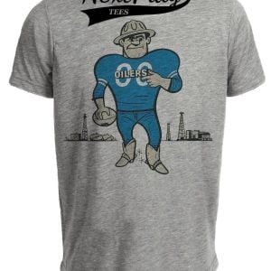 Houston Oilers Retro Football 1961 Artwork Heather Gray Sublimated T-Shirt
