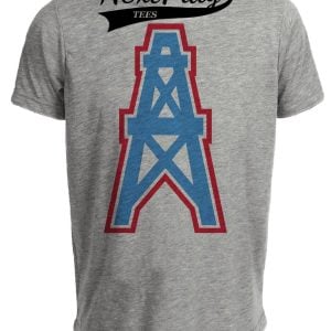 Houston Oilers NFL Vintage Football 1980 Artwork Heather Gray Sublimated T-Shirt
