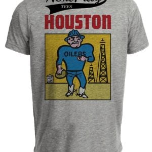 Houston Oilers Retro Football 1962 Artwork Gray Sublimated T-Shirt