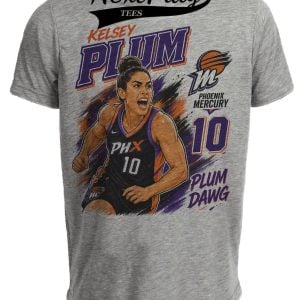 Phoenix Mercury Kelsey Plum Retro Basketball Gray Sublimated T-Shirt