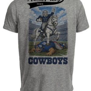 Dallas Cowboys vs New York Giants Retro Rivals Football Gray Sublimated T-Shirt