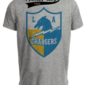 Los Angeles Chargers Retro Football 1961 Artwork Heather Gray Sublimated T-Shirt