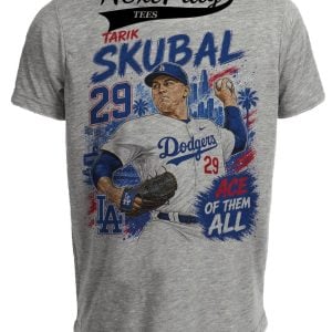 Los Angeles Dodgers Tarik Skubol Retro Baseball Gray Sublimated T-Shirt