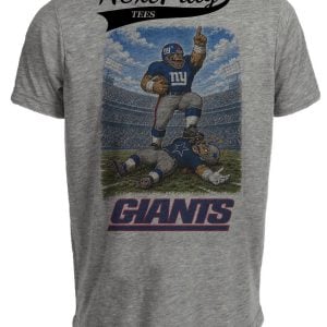 New York Giants vs Dallas Cowboys Retro Rivals Football Gray Sublimated T-Shirt