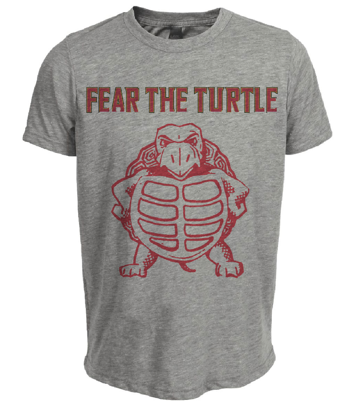 Maryland Terrapins Fear The Turtle Retro 1979 Artwork Heather Gray Sublimated T-Shirt